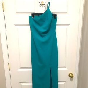 Vince Camuto Teal One-Shoulder Dress